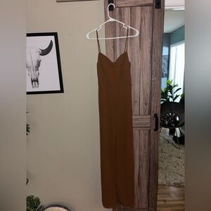 Fashion Nova Rust Jumpsuit